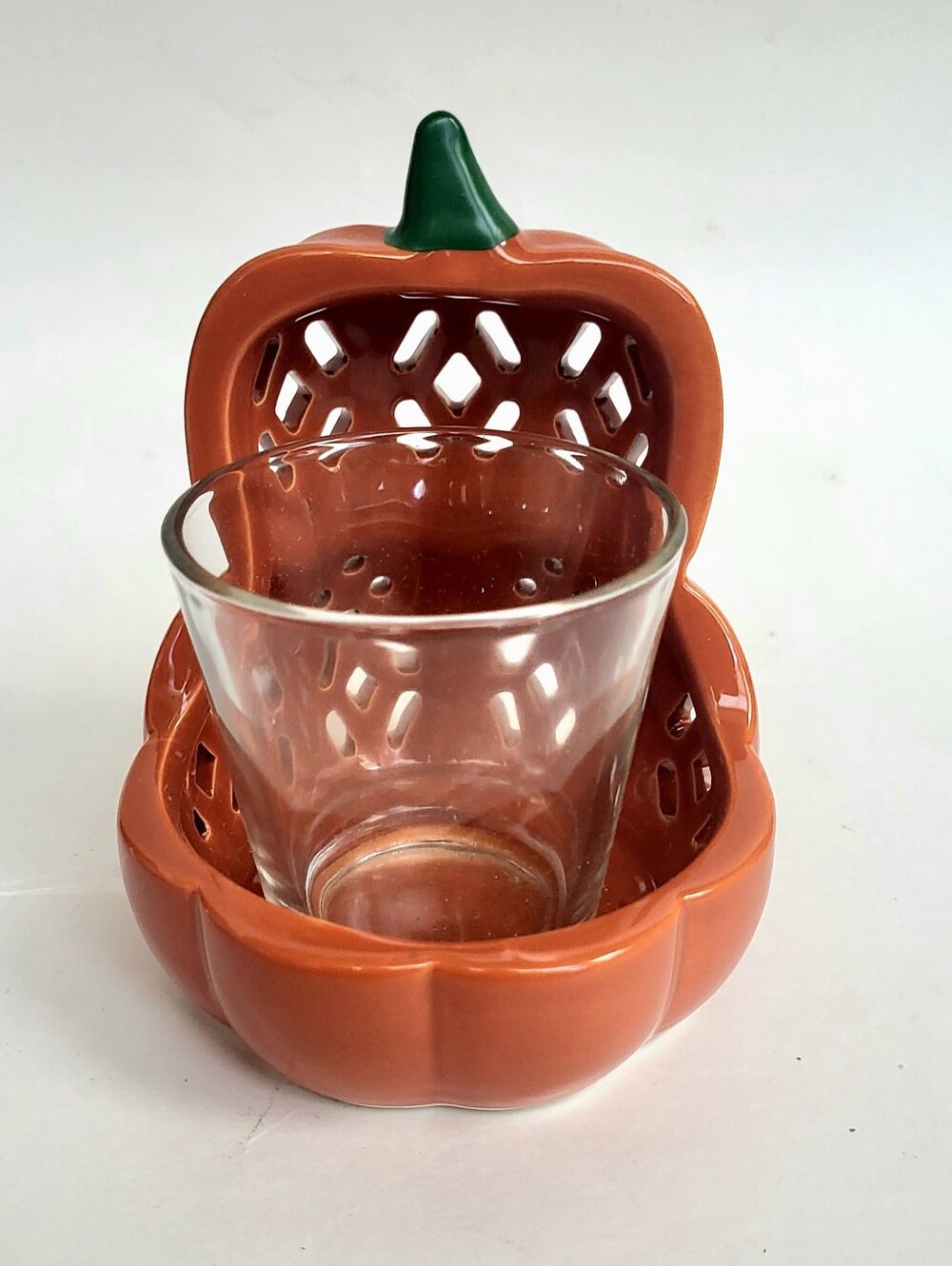 Yankee Candle Ceramic Pierced Pumpkin Votive/Tealight Holder